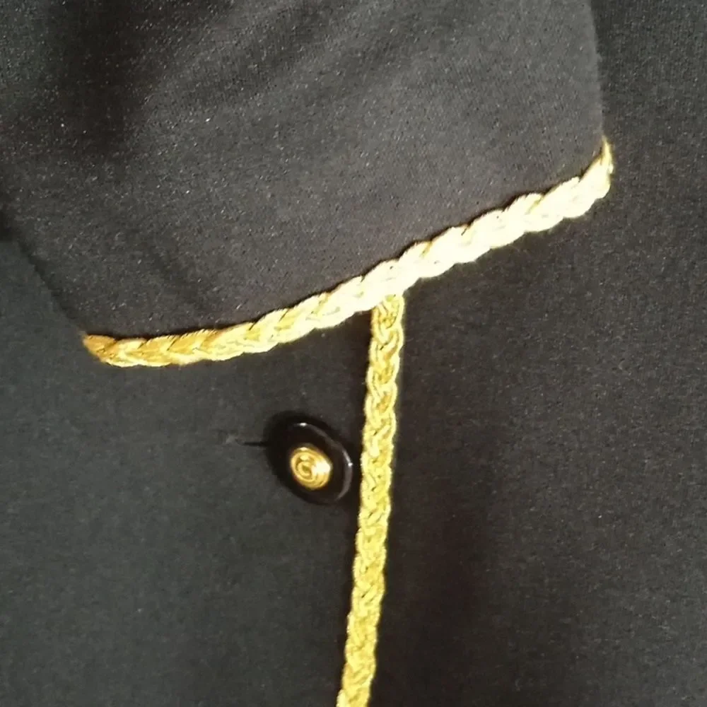 Leslie Faye women's jacket size 10 black and gold nwt (Rox022)